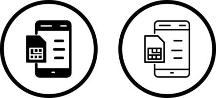 icône de vecteur de carte sim