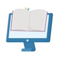 ebook isolé et conception de vecteur informatique