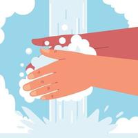 sensibilisation mondiale au lavage des mains vecteur