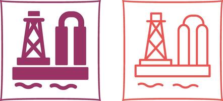icône de vecteur de plate-forme pétrolière