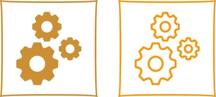 icône de vecteur de plusieurs roues dentées