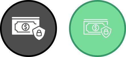 icône de vecteur d'argent sécurisé