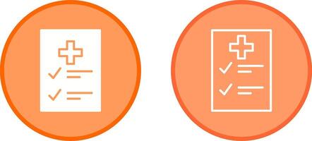 icône de vecteur de liste d'examen médical