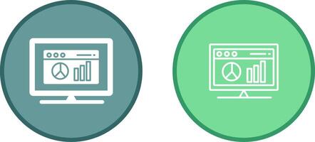 icône de vecteur de statistiques de page Web