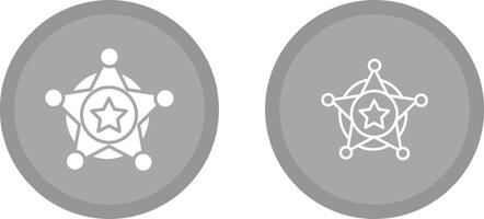 icône de vecteur d'insigne de shérif