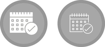 icône de vecteur de calendrier marqué