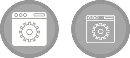 icône de vecteur de paramètres de site Web