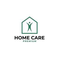 soins à domicile logo conception pour charité illustration idée vecteur