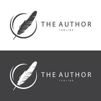 plume silhouette logo, auteur conception luxe Facile élégant vecteur illustration modèle