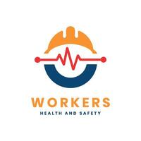 ouvriers santé et sécurité logo signe Créatif moderne conception concept vecteur concept