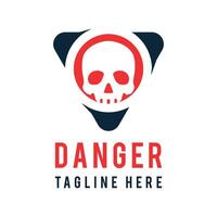 danger signe crâne Créatif logo marque conception vecteur modèle