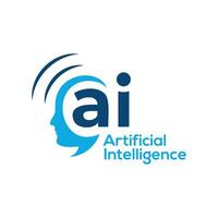 artificiel intelligence logo conception modèle Créatif et minimal concept vecteur