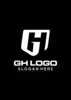 initiale gh idée vecteur logo conception