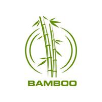 asiatique bambou icône, beauté et santé, spa symbole vecteur