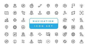 emplacement Icônes ensemble. la navigation Icônes. carte aiguille Icônes. emplacement symboles vecteur