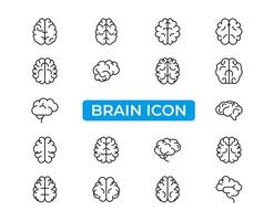 gens ligne icône.modifiable vecteur pack de cerveau ligne Icônes.