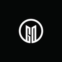 logo monogramme gd isolé avec un cercle tournant