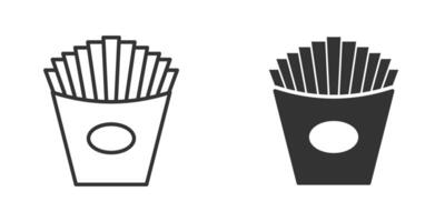 français frites icône. vecteur illustration.