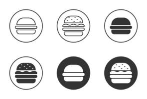 Burger icône. Hamburger logo. vite nourriture symbole. vecteur illustration.