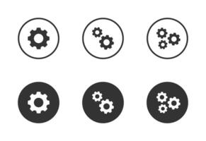 équipement icône ensemble. réglages symbole. vecteur illustration.