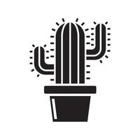 cactus icône isolé sur une blanc Contexte. vecteur illustration.