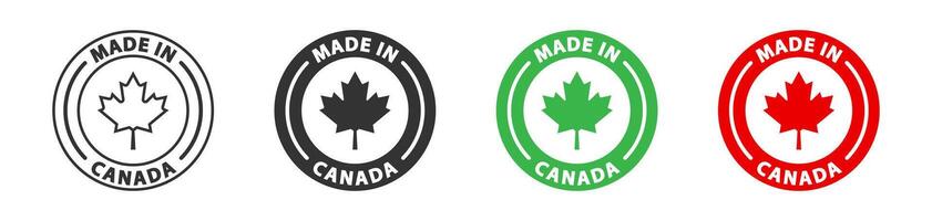 fabriqué dans Canada logo. étiquette pour des produits fabriqué dans Canada. vecteur illustration.