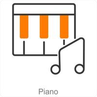 piano et la musique icône concept vecteur