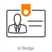 id badge et identité icône concept vecteur