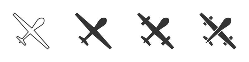 militaire drone icône. vecteur illustration.