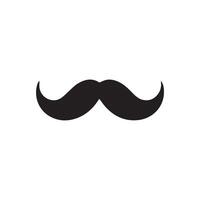 moustache noir icône isolé sur blanc background.vector illustration conception. vecteur