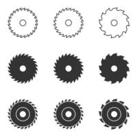 circulaire lames icône ensemble. vecteur illustration.