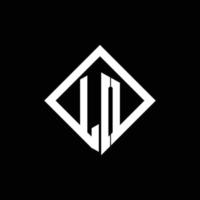 monogramme du logo lo avec modèle de conception de style rotation carrée vecteur