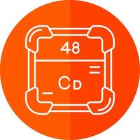 cadmium ligne rouge cercle icône vecteur