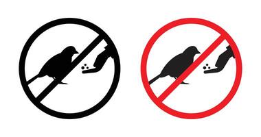 faire ne pas alimentation des oiseaux signe vecteur