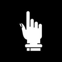main Cliquez sur glyphe inversé icône vecteur