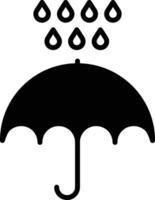 parapluie glyphe et ligne vecteur illustration