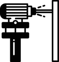 laser la mesure glyphe et ligne vecteur illustration