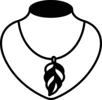 Collier glyphe et ligne vecteur illustration