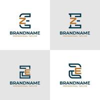 élégant des lettres ez et ze monogramme logo, adapté pour affaires avec ez ou ze initiales vecteur