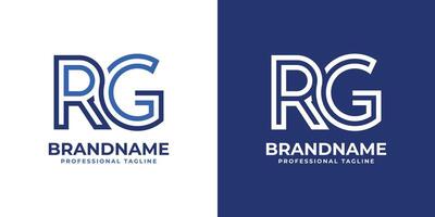 des lettres rg ligne monogramme logo, adapté pour affaires avec rg ou gr initiales vecteur