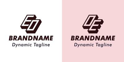 des lettres eo et oe 3d monogramme logo, adapté pour affaires avec eo ou oe initiales vecteur