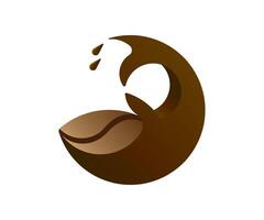 café ou baleine logo vecteur