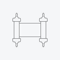 Faites défiler l'icône du design contour noir plat vecteur