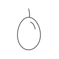 icône d'olive dans la conception de contour plat noir vecteur
