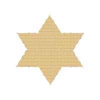 vacances de pâque icônes du design plat de matzot en forme d'étoile de david vecteur