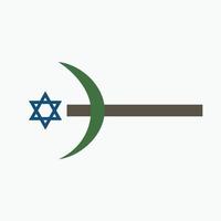 combinaison des trois symboles des religions monothéistes vecteur