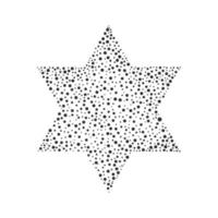 Israël fête de l'indépendance vacances design plat motif de points noirs en forme d'étoile de david vecteur