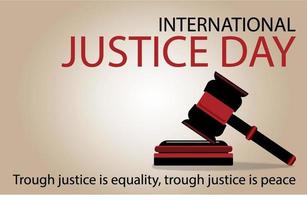journée mondiale de l'image vectorielle de la justice internationale, 17 juillet vecteur