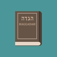 Pâque vacances haggadah livre plat grandissime icône du design vecteur