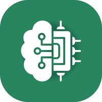 cerveau circuit Créatif icône conception vecteur